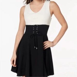 XOXO Color Block Fit And Flare Dress